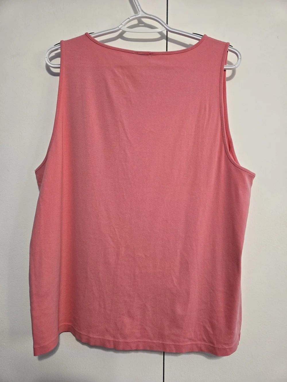 J.Crew 2X Coral Pink Sleeveless Cotton Tank Top Plus Size Casual Basic